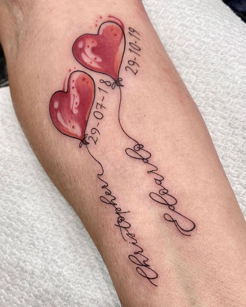 30 Pretty Balloon Tattoos to Inspire You