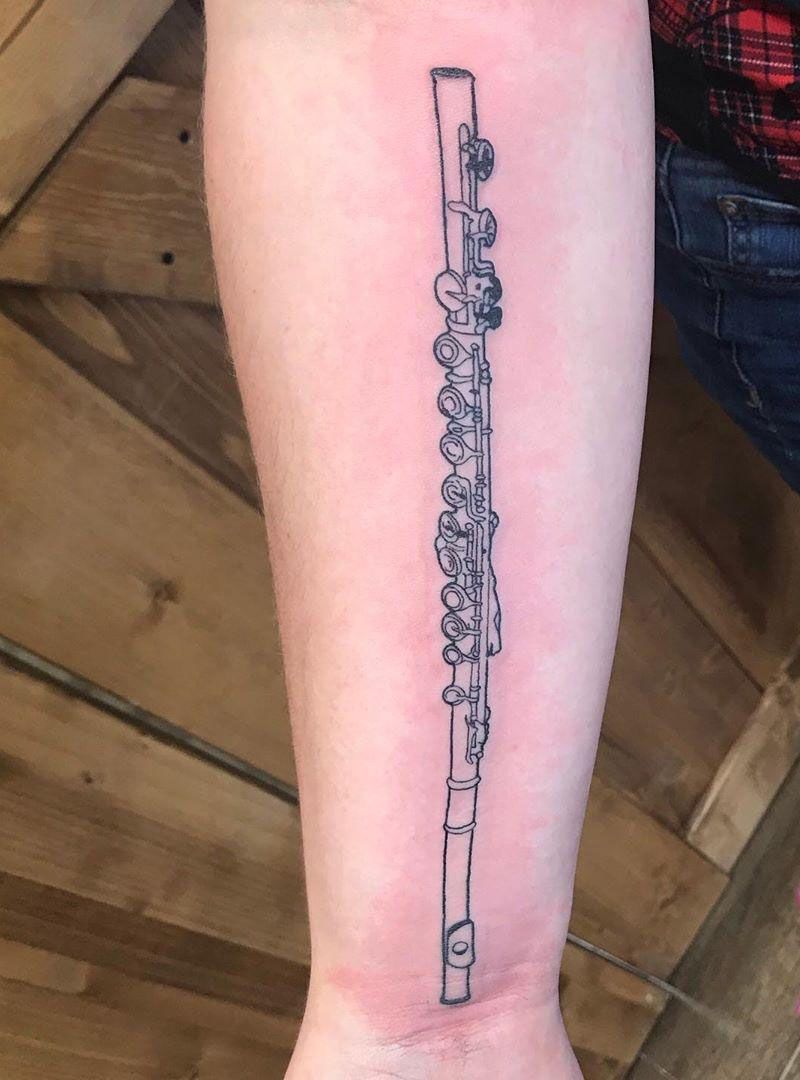 30 Pretty Flute Tattoos Show Your Temperament