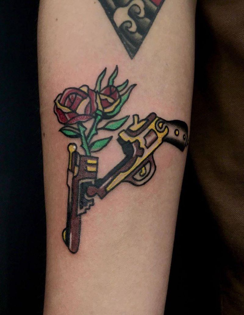 30 Pretty Gun Tattoos Enhance Your Personality