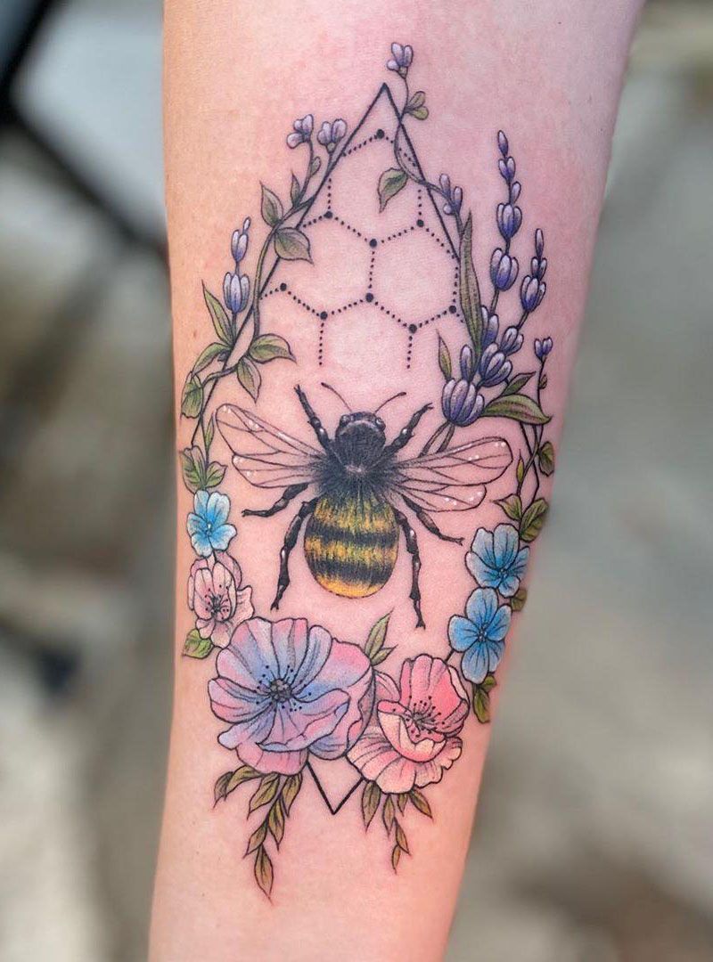 30 Pretty Honeycomb Tattoos You Will Love