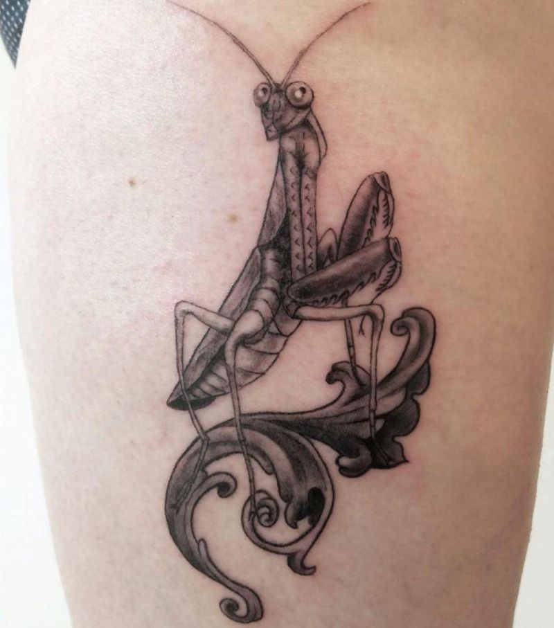 30 Pretty Mantis Tattoos You Will Love