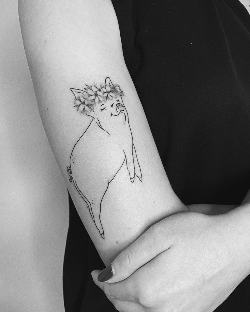 30 Cute Pig Tattoos You Will Love