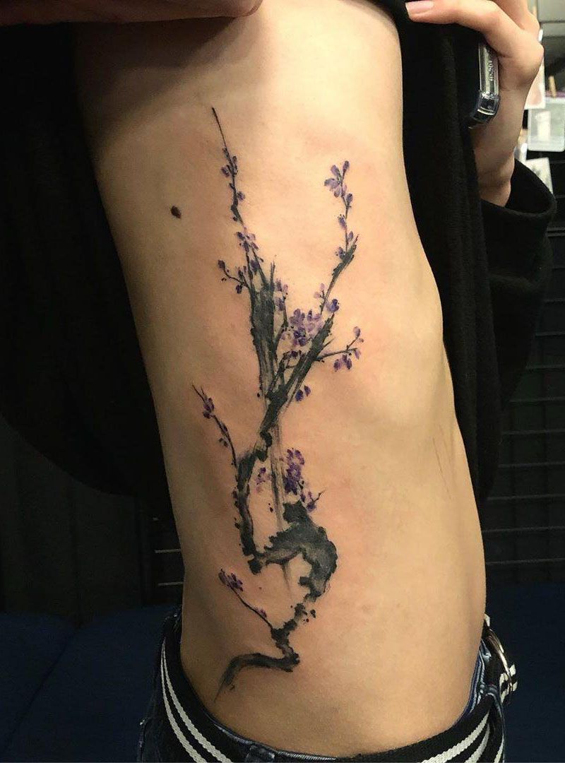 30 Pretty Plum Blossom Tattoos Make You Attractive