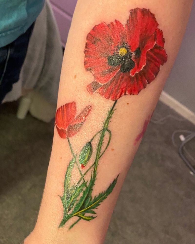 30 Pretty Poppy Tattoos to Inspire You