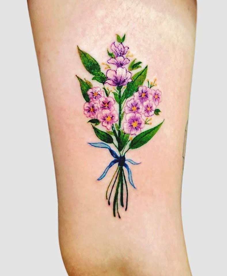 30 Elegant Bouquet Tattoos for Your Inspiration