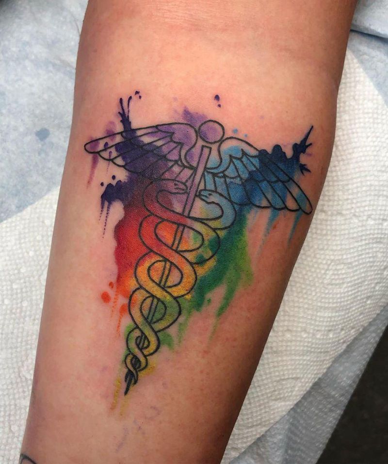 30 Pretty Caduceus Tattoos Make You Brave