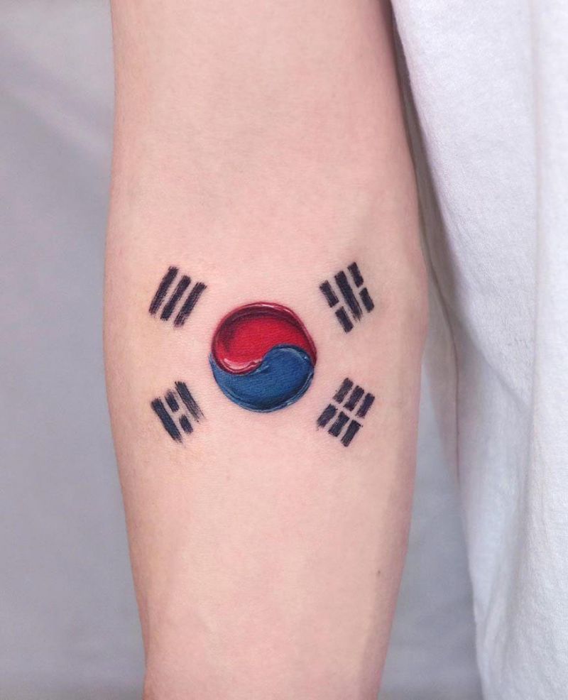 30 Pretty Flag Tattoos Show Your Love for Your Motherland