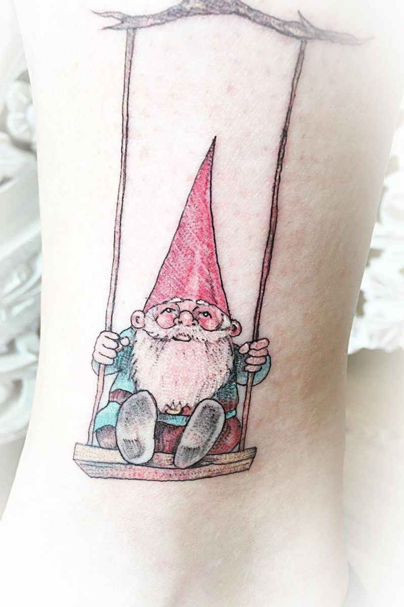 30 Cute Gnome Tattoos You Will Love