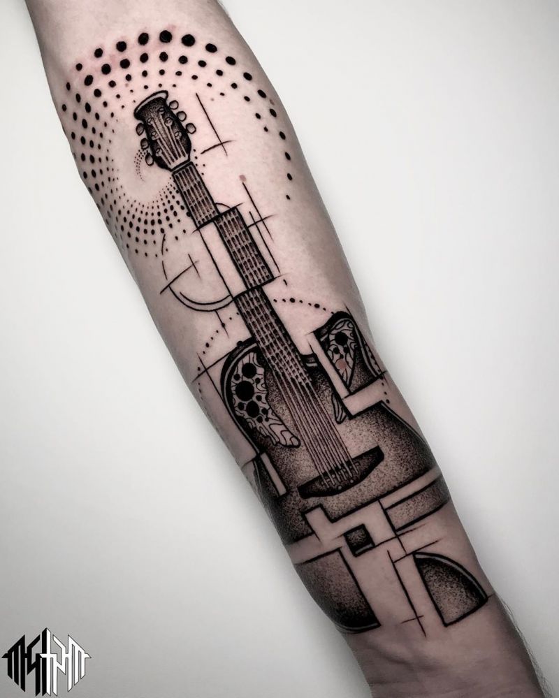 30 Pretty Guitar Tattoos for Your Inspiration