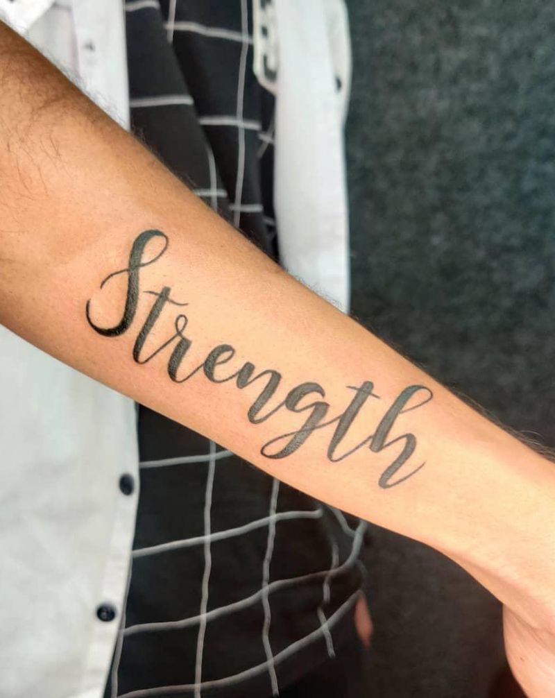 30 Pretty Strength Tattoos Improve Your Temperament