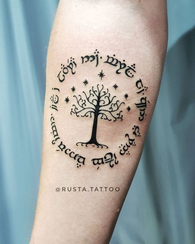 30 Pretty Tree of Gondor Tattoos Enhance Your Personality