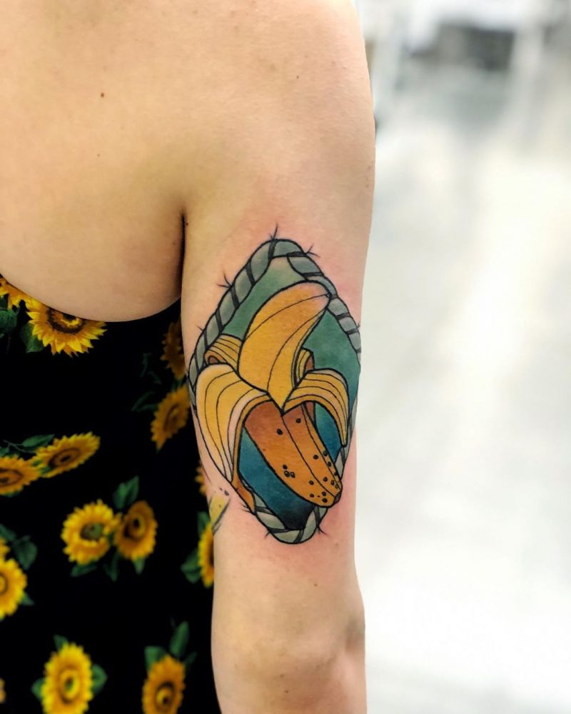 30 Pretty Banana Tattoos You Will Love