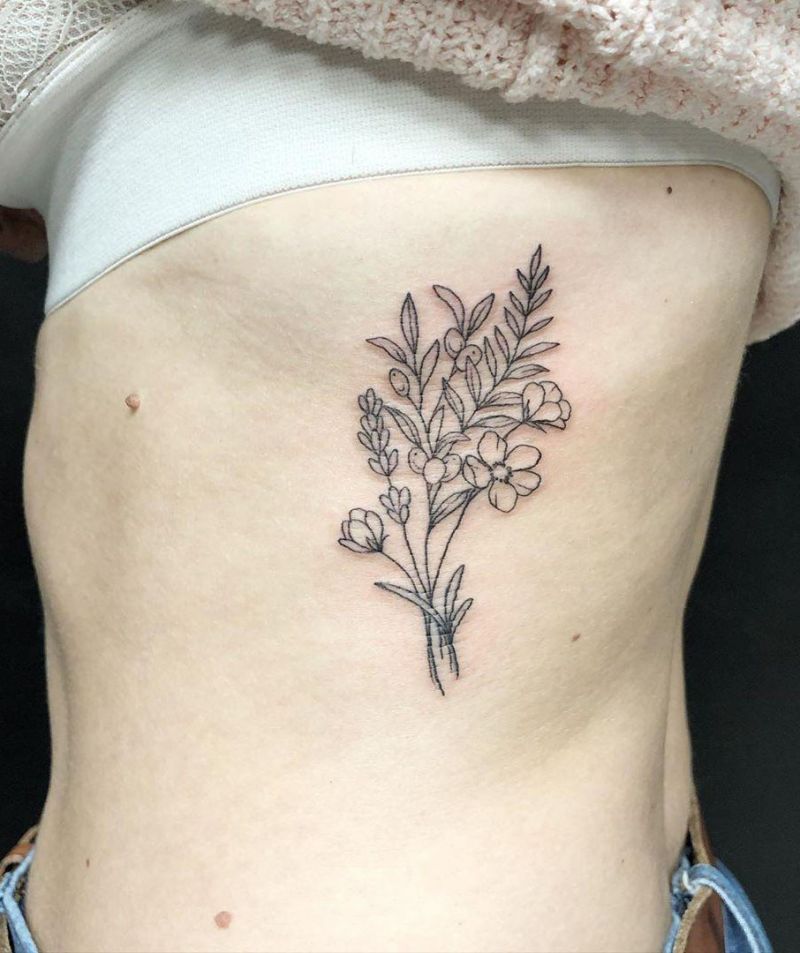 30 Elegant Bouquet Tattoos for Your Inspiration
