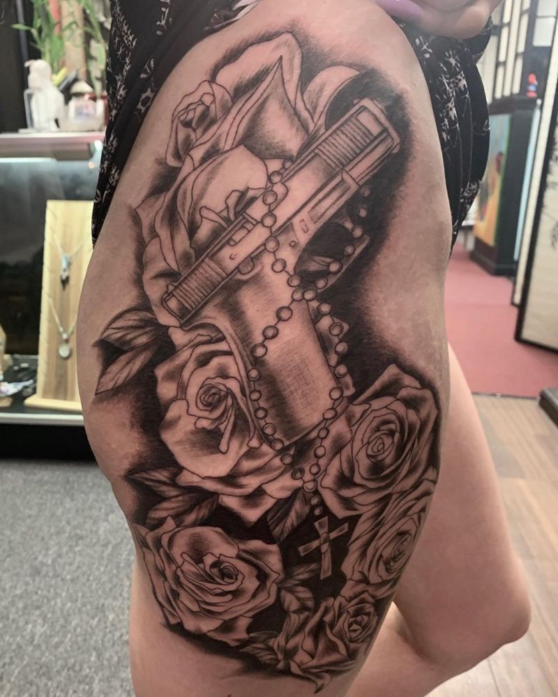 30 Pretty Gun Tattoos Enhance Your Personality