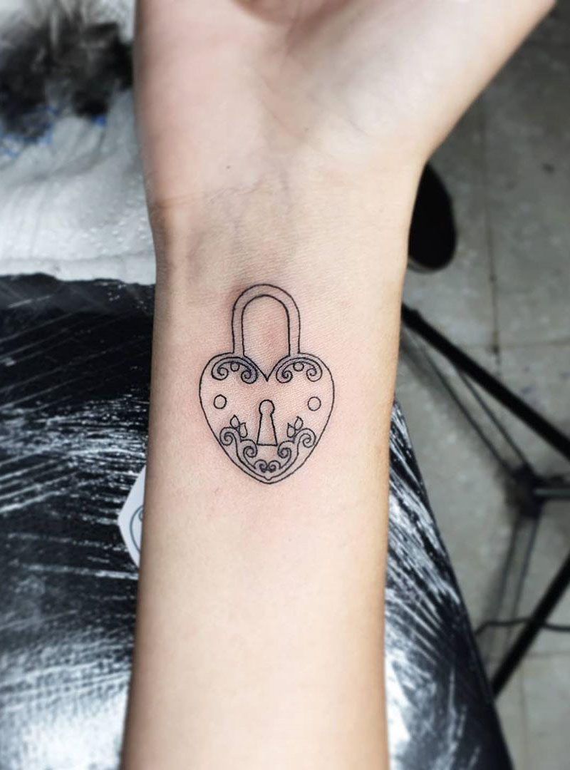 30 Beautiful Lock Tattoos You Will Love