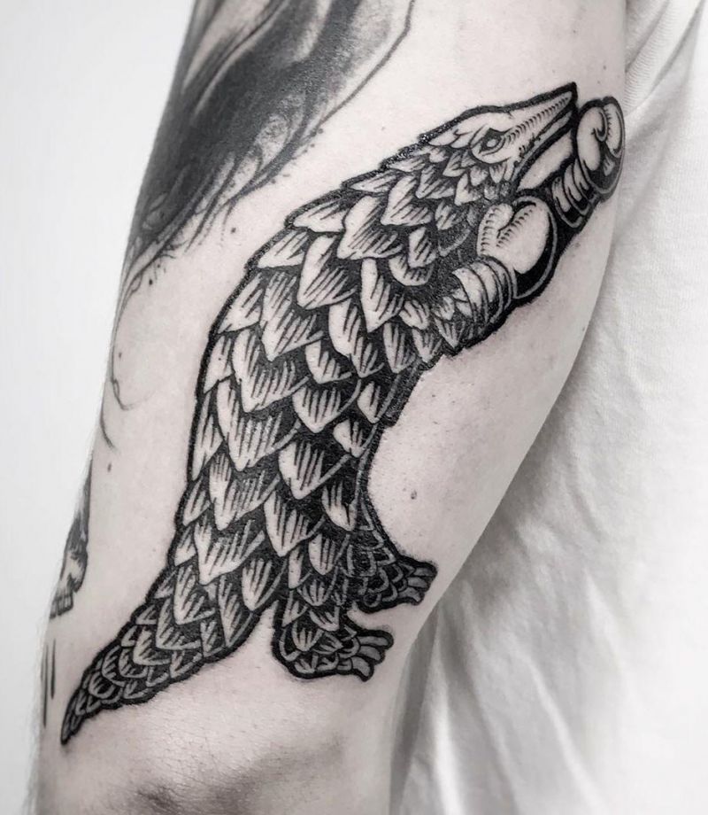 30 Pretty Pangolin Tattoos to Inspire You