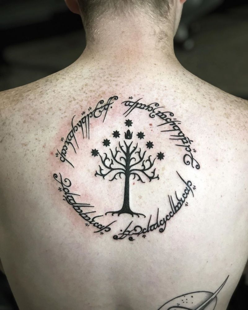 30 Pretty Tree of Gondor Tattoos Enhance Your Personality