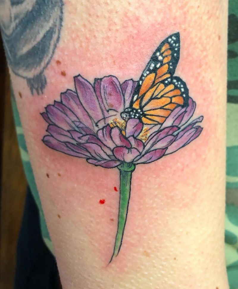 30 Pretty Zinnia Tattoos You Will Love