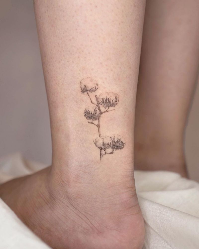 30 Elegant Cotton Tattoos You Will Love