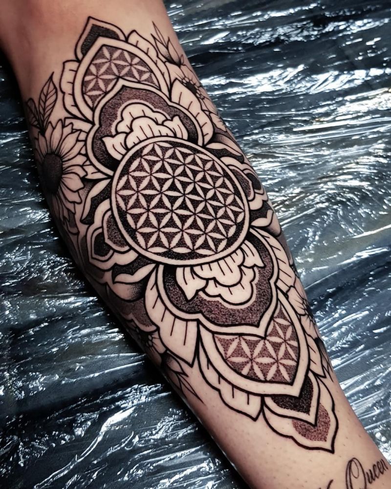 30 Pretty Flower of Life Tattoos Let You Be Kind to Life