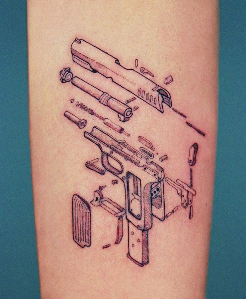 30 Pretty Gun Tattoos Enhance Your Personality