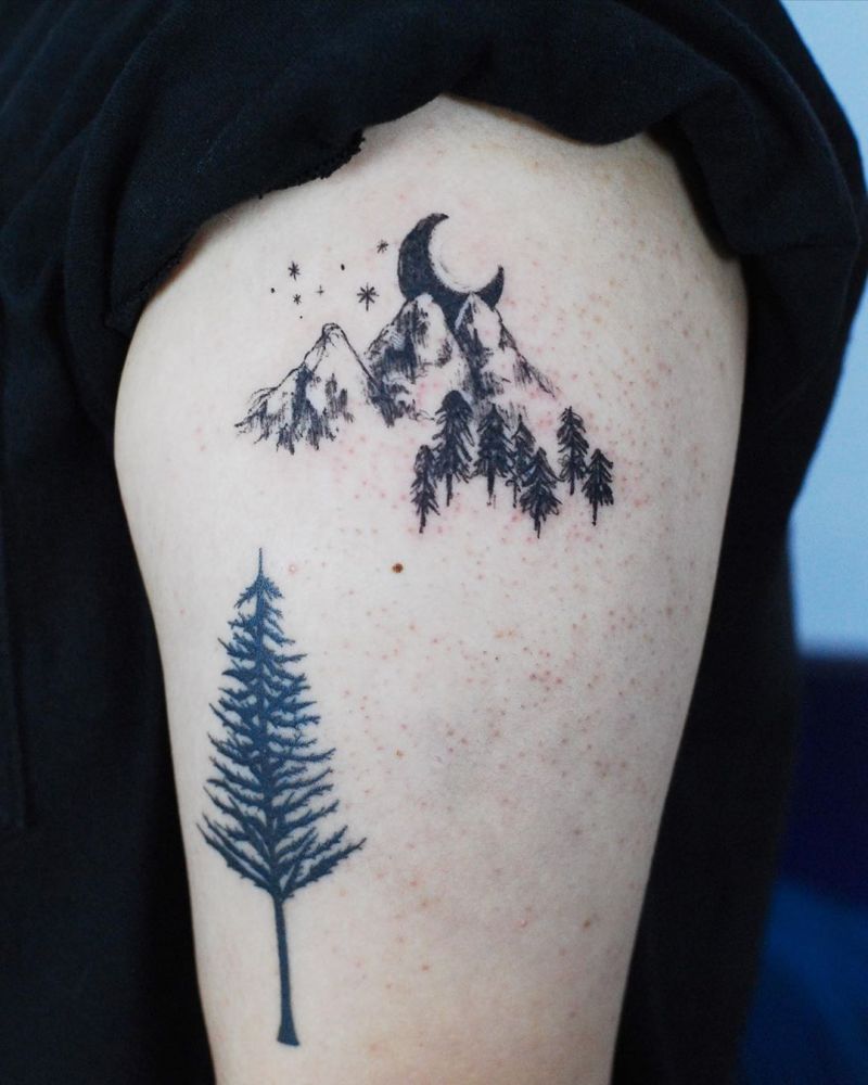 30 Pretty Mountain Tattoos You Will Love