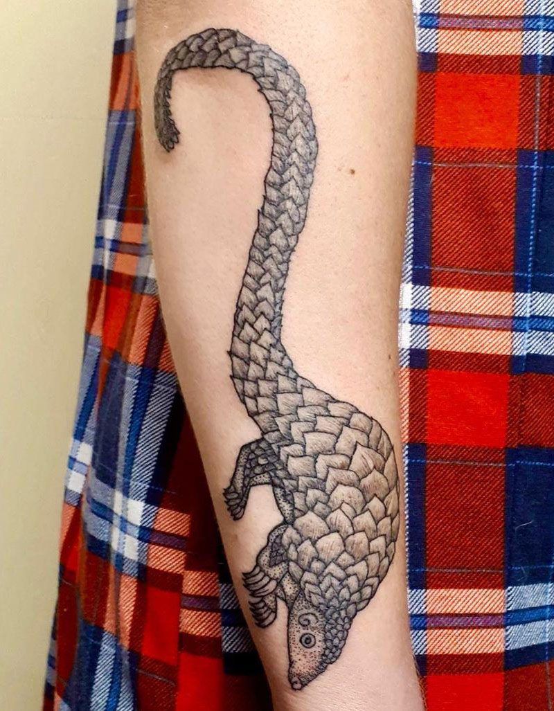 30 Pretty Pangolin Tattoos to Inspire You