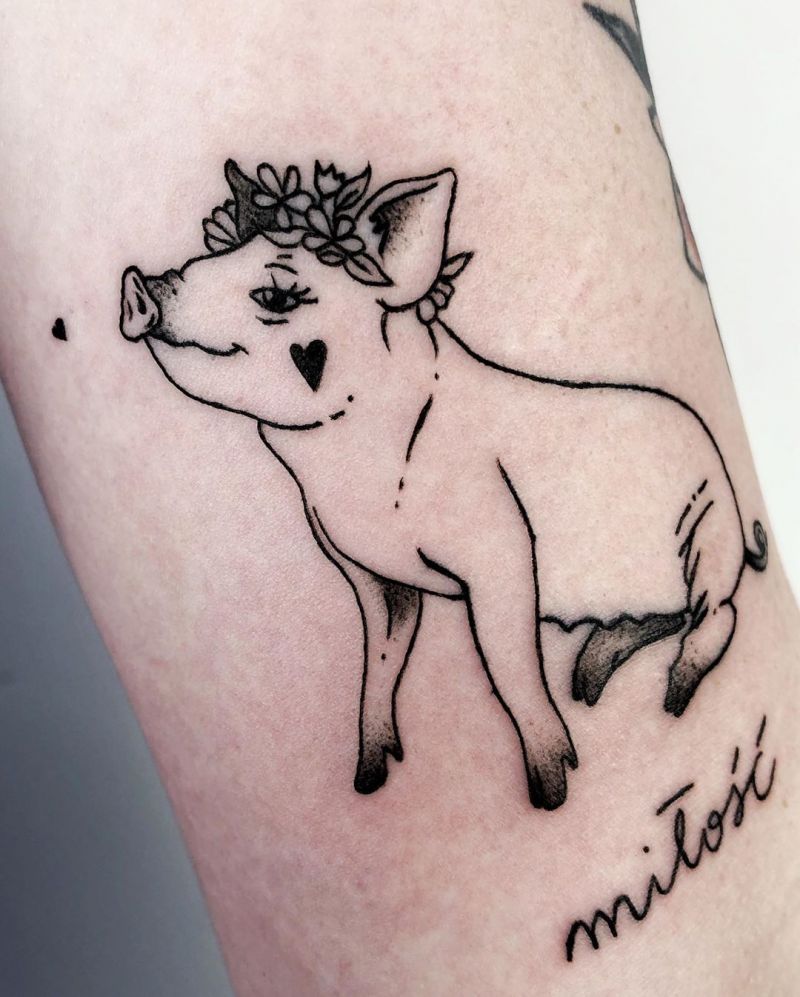 30 Cute Pig Tattoos You Will Love