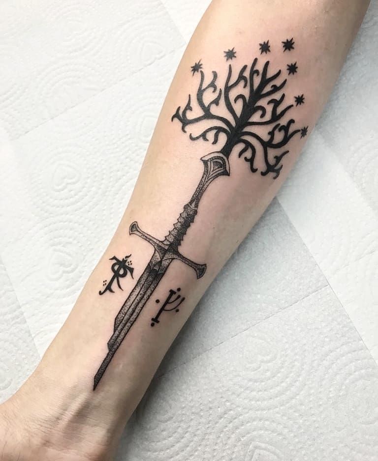 30 Pretty Tree of Gondor Tattoos Enhance Your Personality