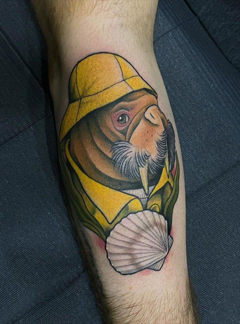 30 Cute Walrus Tattoos to Inspire You