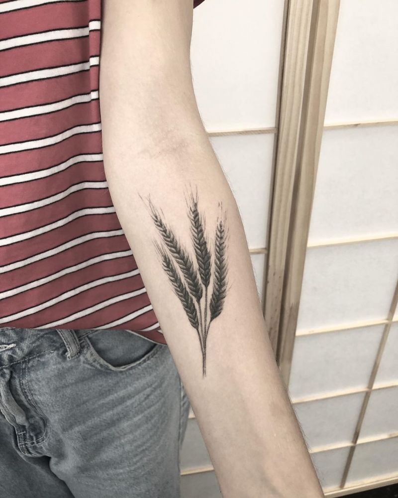 30 Pretty Wheat Tattoos to Inspire You