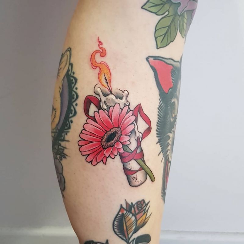 30 Pretty Candle Tattoos You Shouldn't Miss