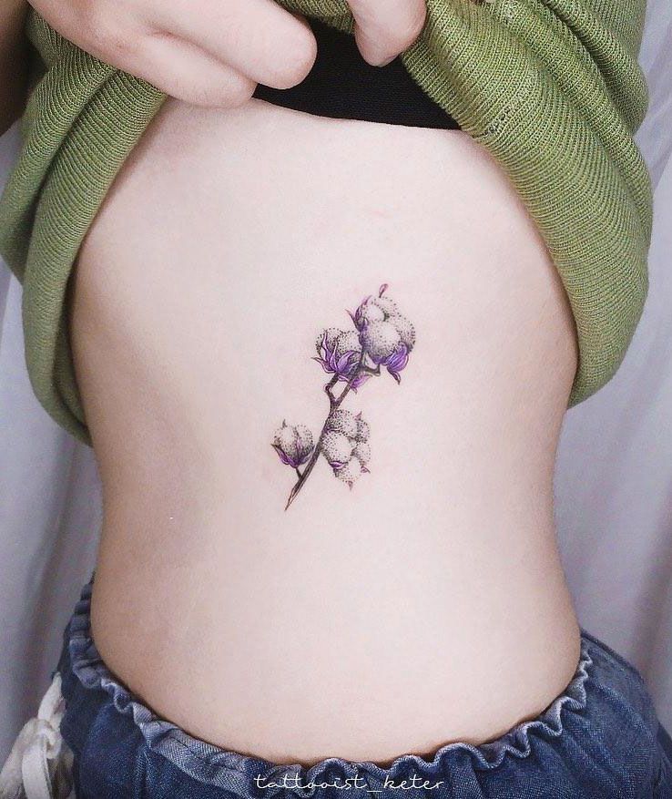 30 Elegant Cotton Tattoos You Will Love