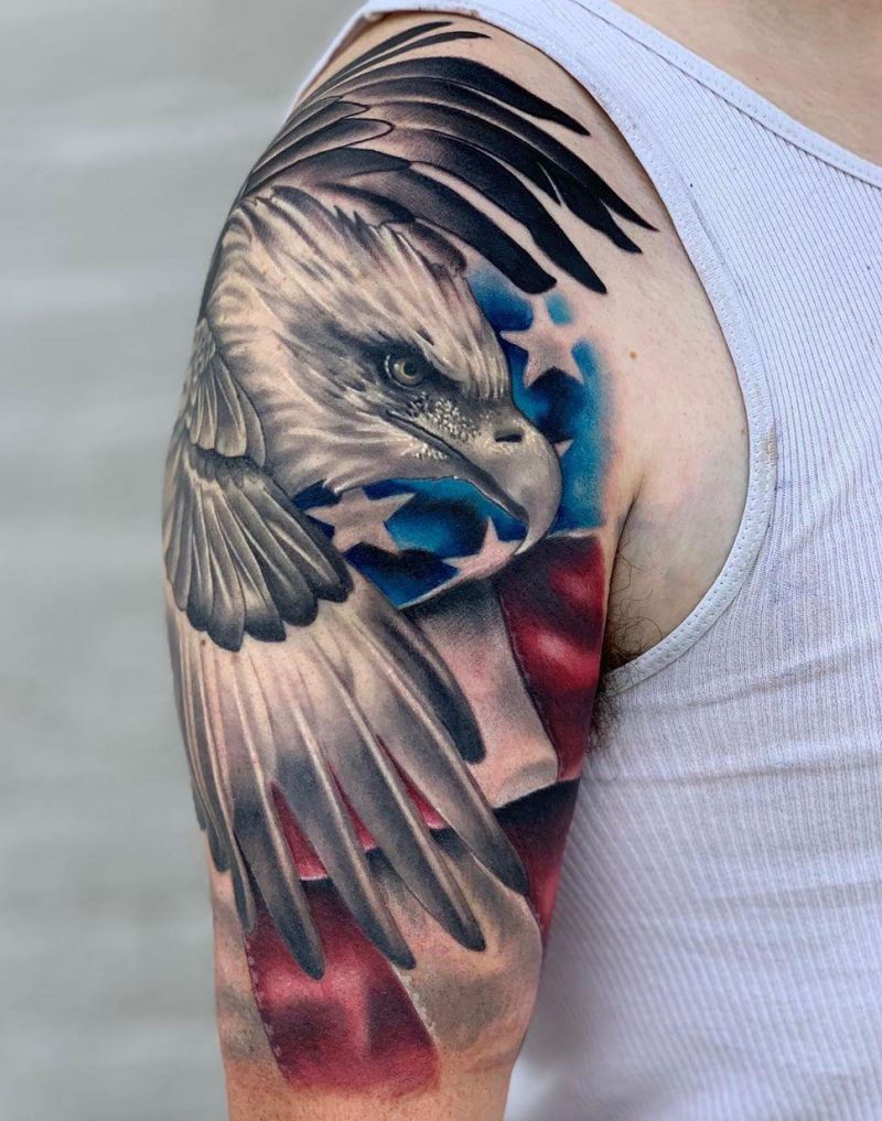 30 Pretty Flag Tattoos Show Your Love for Your Motherland