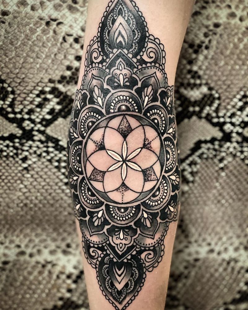 30 Pretty Flower of Life Tattoos Let You Be Kind to Life