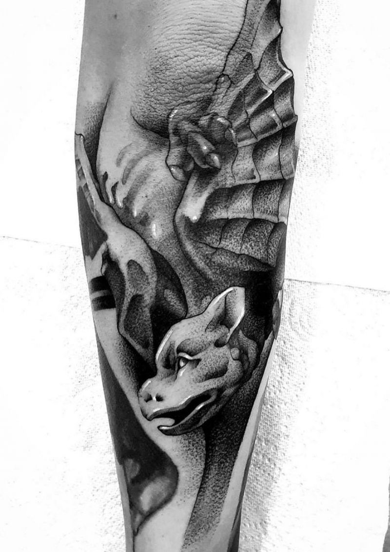 30 Pretty Gargoyle Tattoos for Inspiration