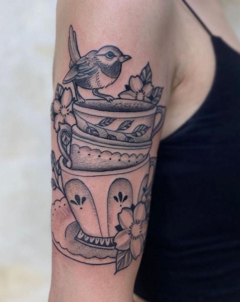 30 Pretty Teacup Tattoos Remind You to Rest