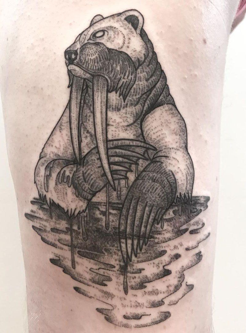 30 Cute Walrus Tattoos to Inspire You