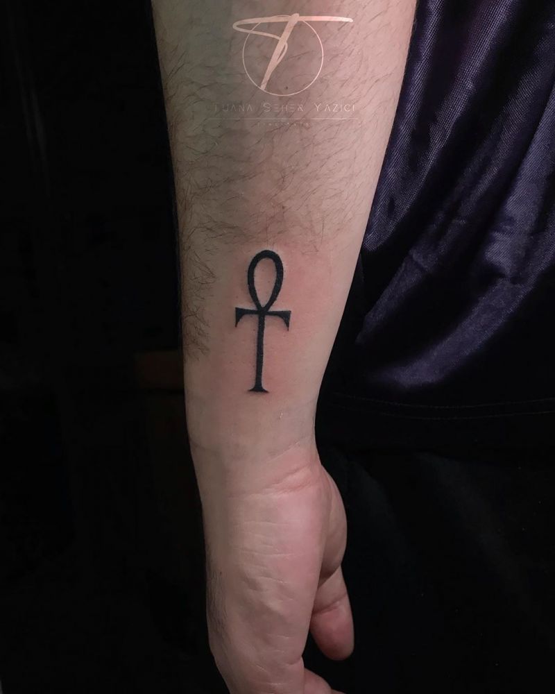 30 Pretty Ankh Tattoos to Inspire You