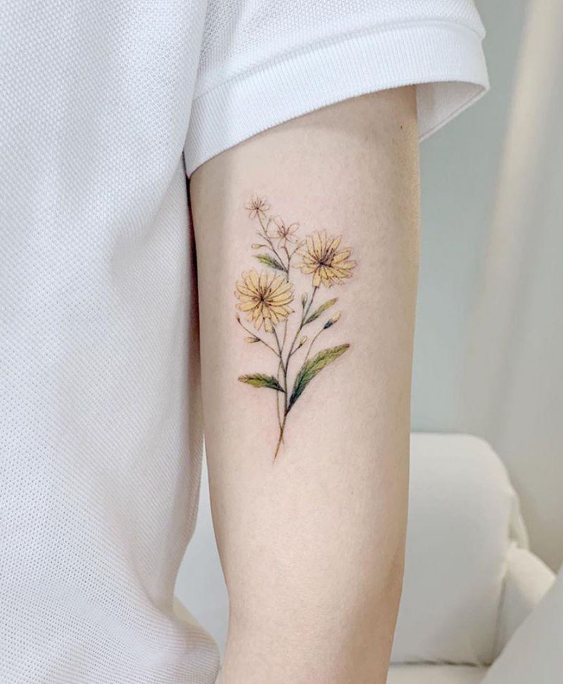 30 Elegant Bouquet Tattoos for Your Inspiration