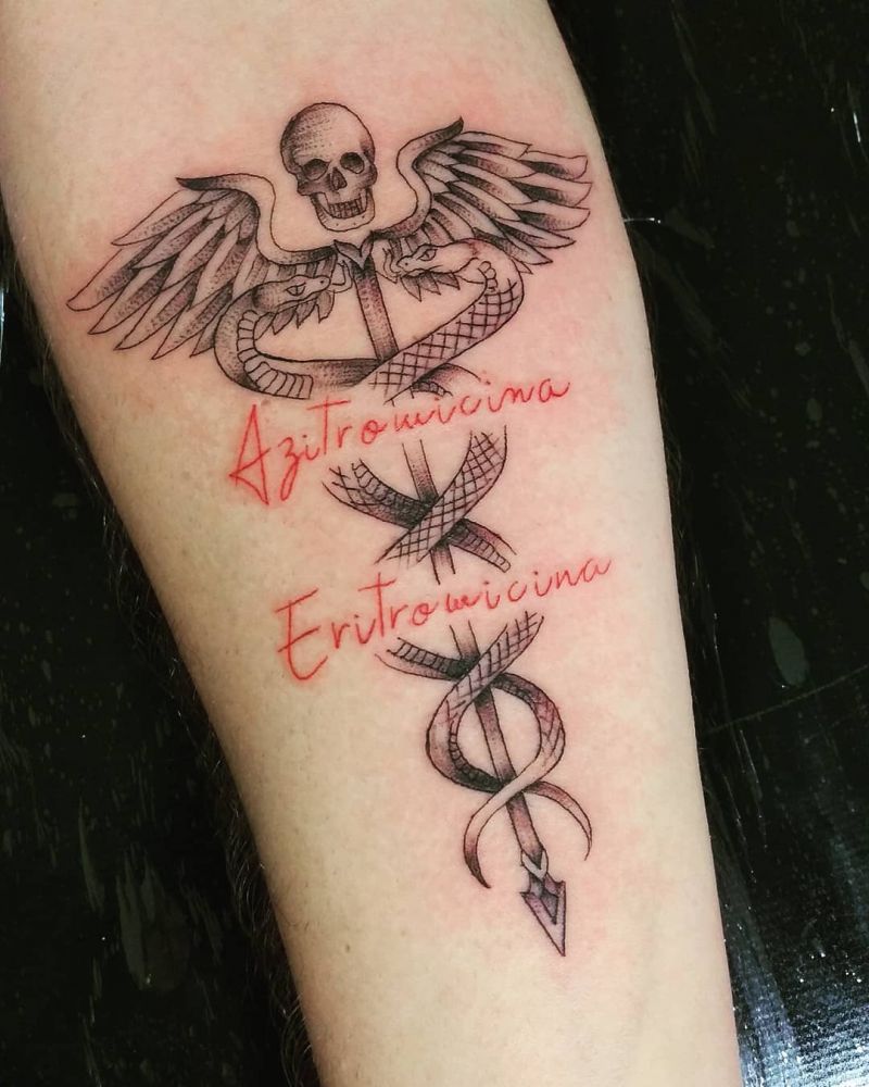 30 Pretty Caduceus Tattoos Make You Brave