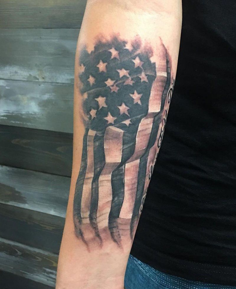 30 Pretty Flag Tattoos Show Your Love for Your Motherland