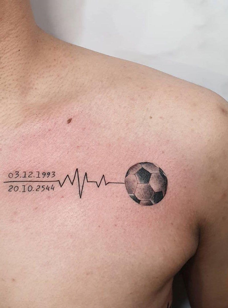 30 Pretty Football Tattoos Inspire You to Win The Game