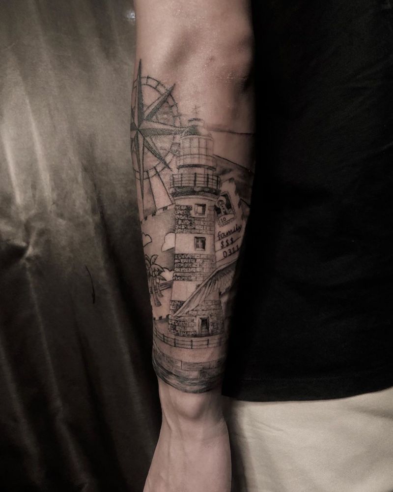 30 Stunning Lighthouse Tattoos Enhance Your Personality