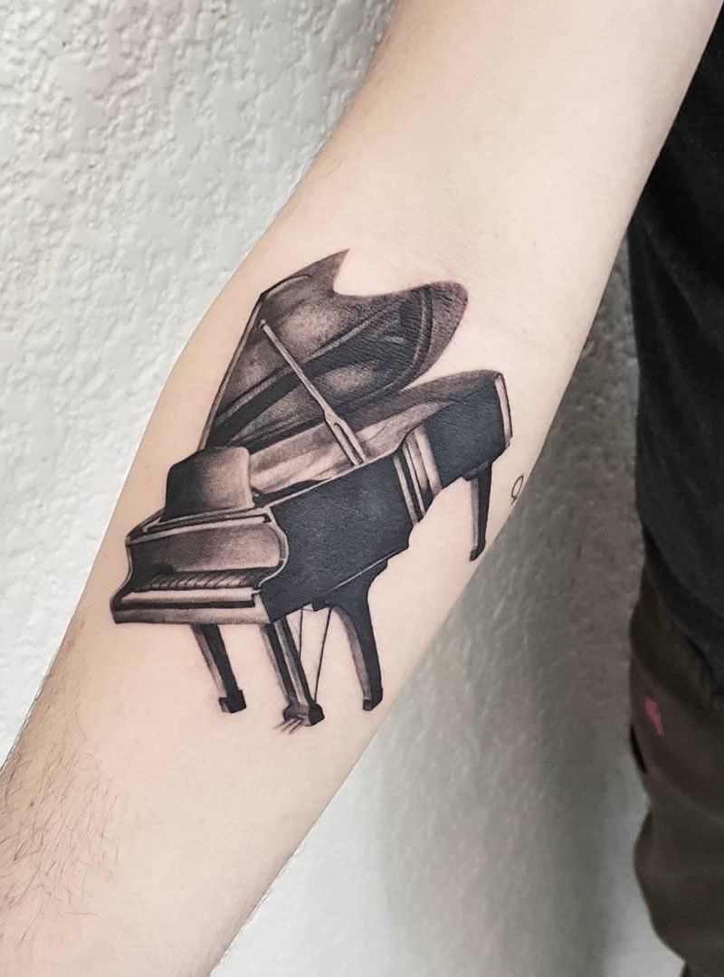 30 Pretty Piano Tattoos You Can't Miss