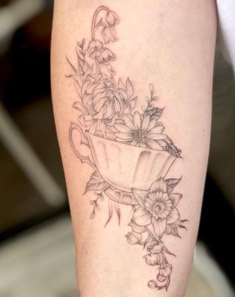 30 Pretty Teacup Tattoos Remind You to Rest