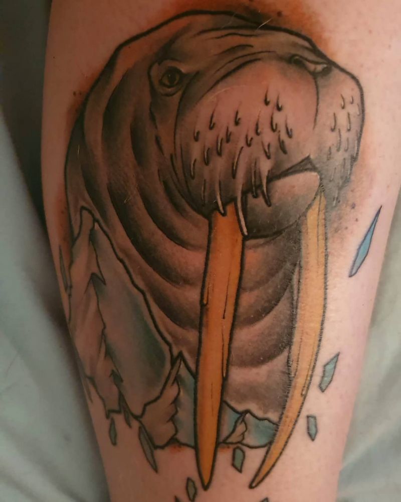 30 Cute Walrus Tattoos to Inspire You