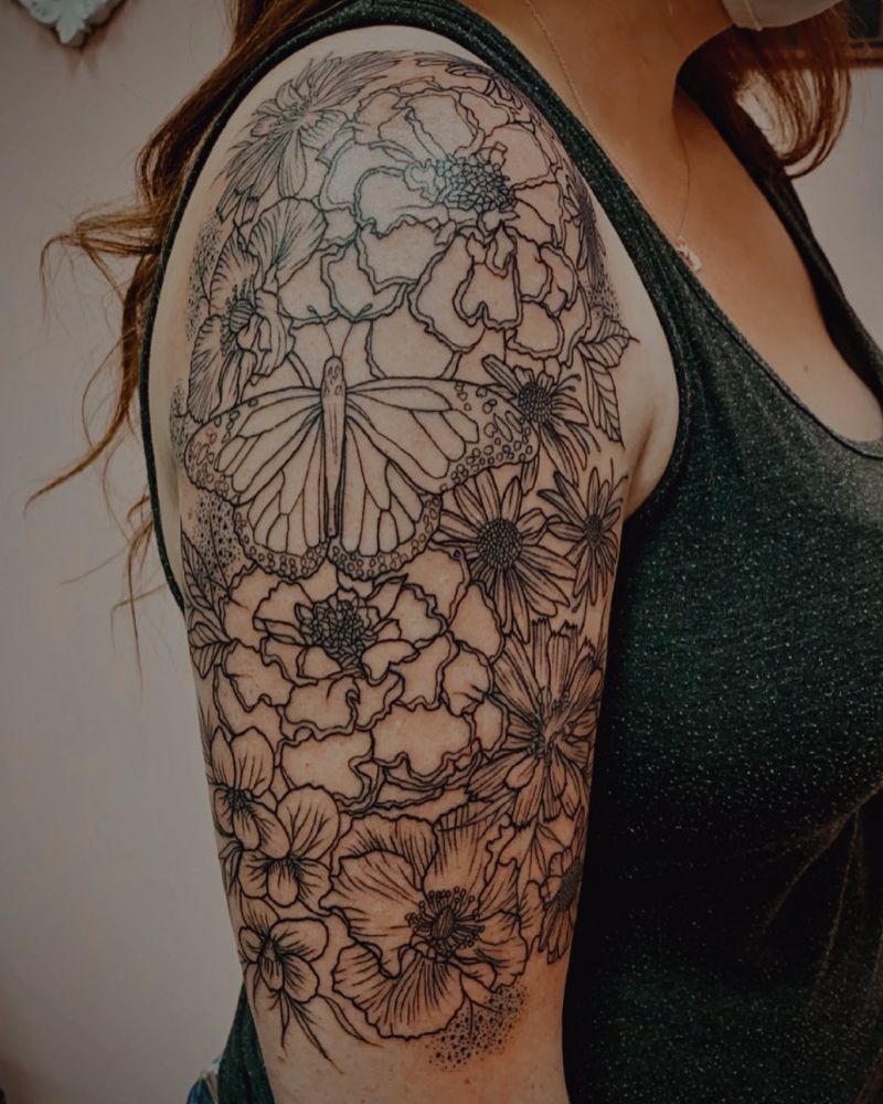 30 Pretty Wildflower Tattoos to Inspire You