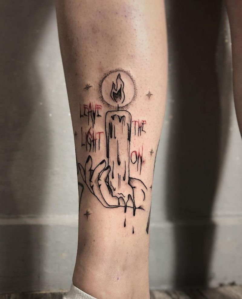 30 Pretty Candle Tattoos You Shouldn't Miss