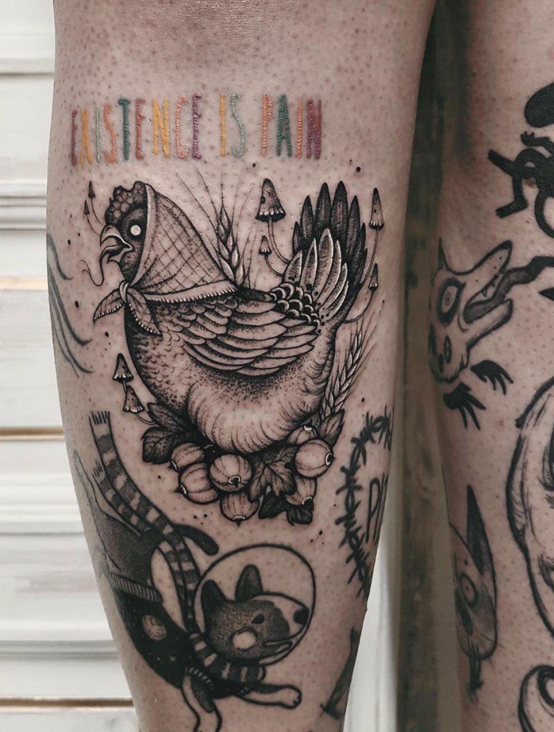 30 Cute Chicken Tattoos to Inspire You